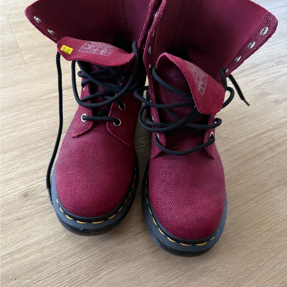 Dr. Martens Women's Burgundy Combat Boots